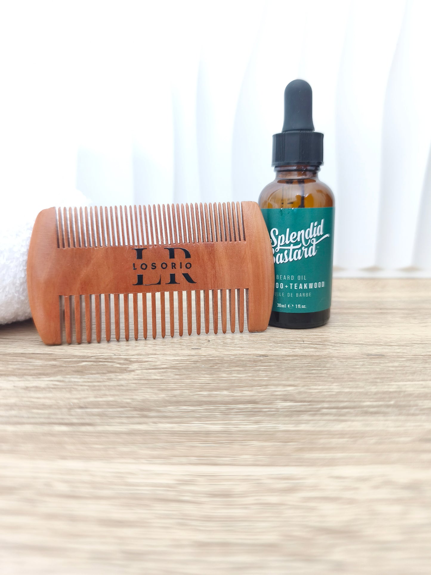 Coffret Losorio : peigne à barbe double côté + huile Splendid Bastard