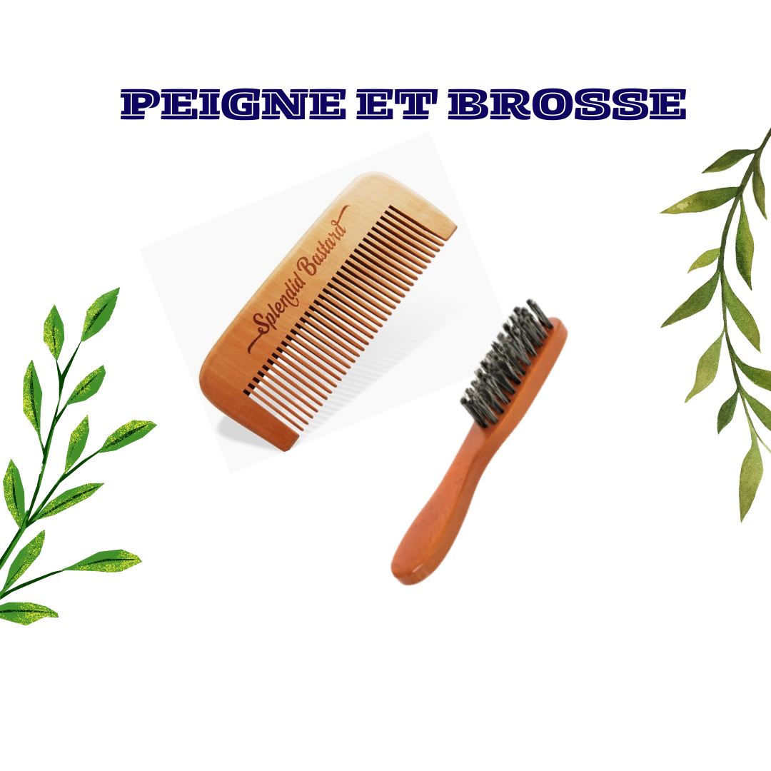 PEIGNE ET BROSSE A BARBE