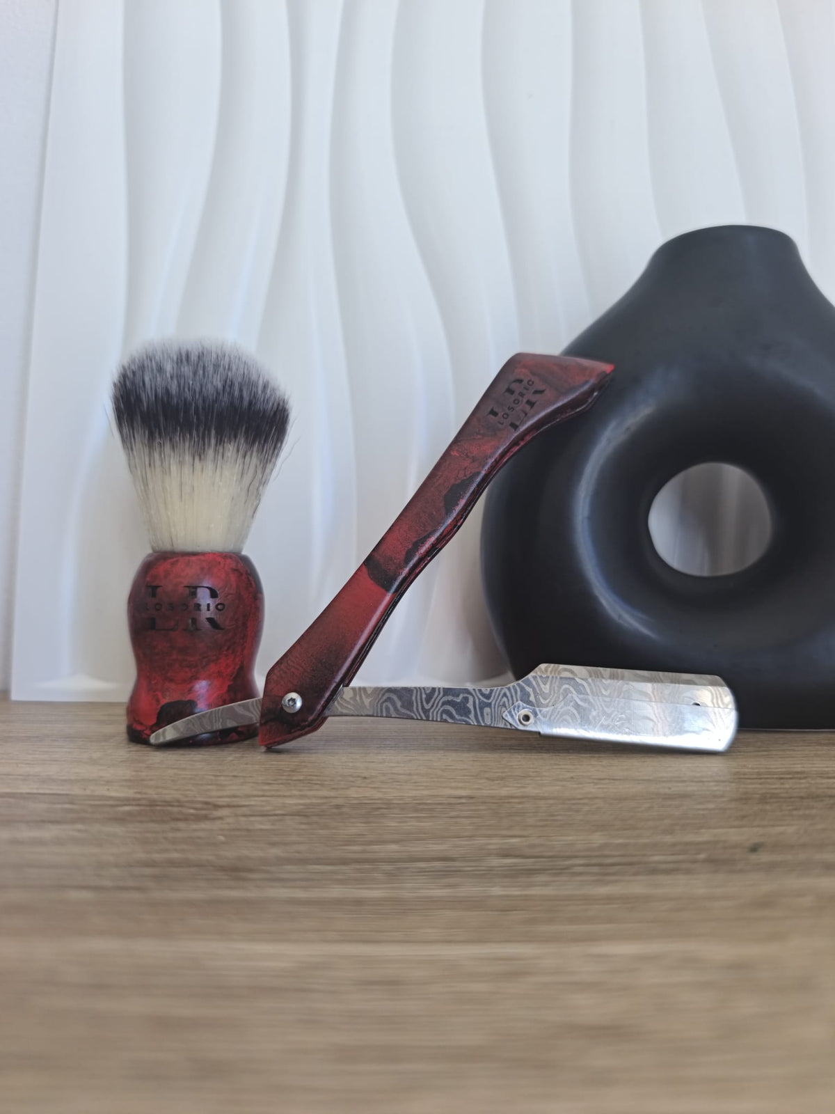 Shavette bois Rouge et noir