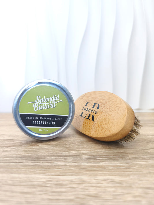 Coffret Losorio : Brosse à barbe ovale + baume Splendid Bastard