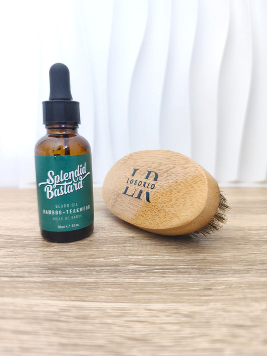 Coffret Barbe Losorio – Brosse Ovale & Huile Splendid Bastard