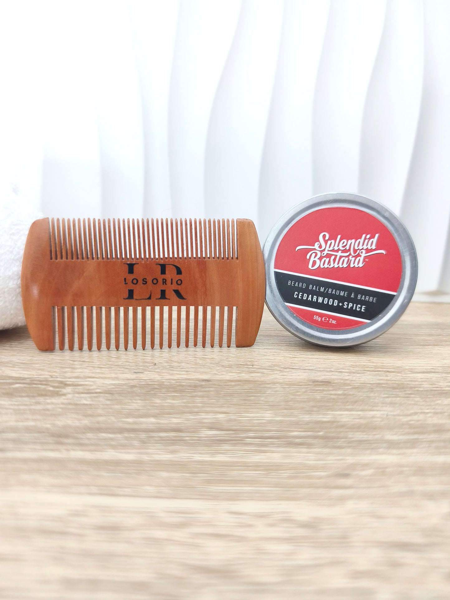 Coffret Losorio : peigne à barbe double côté + baume Splendid Bastard