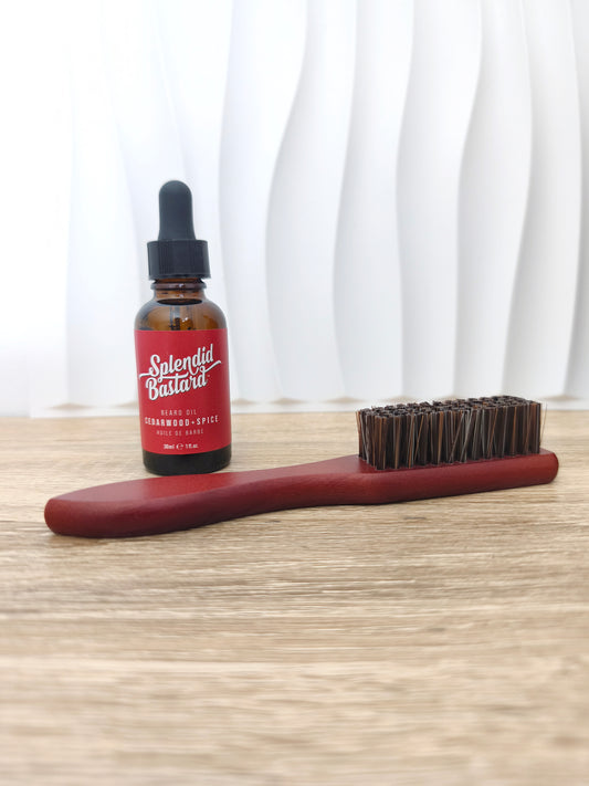 Coffret Barbe Losorio – Brosse à Barbe en Nylon avec Manche + Huile Splendid Bastard